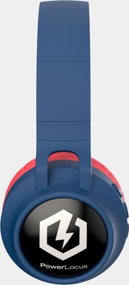 PowerLocus Buddy Draadloze On-Ear Koptelefoon voor Kinderen, LED lampjes, 85db Limiet, met Microfoon, Micro SD poort - Blauw/Rood — thumbnail 15
