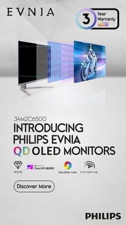 Philips Evnia 34M2C6500 - Ultrawide QD-QHD Curved Gaming Monitor - 1800R - Ambiglow - HDR400 - 10bit - 175hz - 34 inch — thumbnail 14