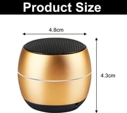 Crrynuo - Bluetooth Speaker - Draadloze Speaker - Draagbare Bluetooth Speaker - 1 Stuk - TWS Stereo - Goud — thumbnail 4