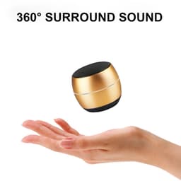 Crrynuo - Bluetooth Speaker - Draadloze Speaker - Draagbare Bluetooth Speaker - 1 Stuk - TWS Stereo - Goud — thumbnail 2