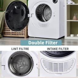 Sweiko Afvoerluchtdroger Wasdroger, RVS droger, 3 kg, 830W, Wit/Drievoudige filter, 5 programma's, wit, Overhittebescherming, Wandmontage [Energieklasse C] — thumbnail 10