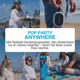 JLab Pop Mini Bluetooth Speaker Draadloos - Draagbare Muziekbox - 8 uur Batterijduur - 5 Watt - IPX6 Waterproof - Multipairing - Instelbare Party Lights - App Equalizer - Zwart — thumbnail 9