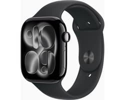 Apple Watch 11 - Wifi - 46mm - Jet Black Aluminium Case with Black Sport Band - M/L