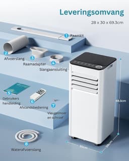 DailySupplies® Mobiele Airco - Airconditioning - Ventilatoren - Airco Zonder Afvoerslang - Wit — thumbnail 8