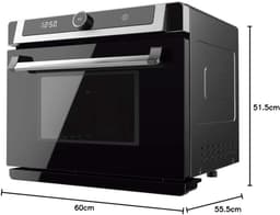 MMP® Stoomoven - Zwart - 60cm x 56cm x 52cm — thumbnail 3
