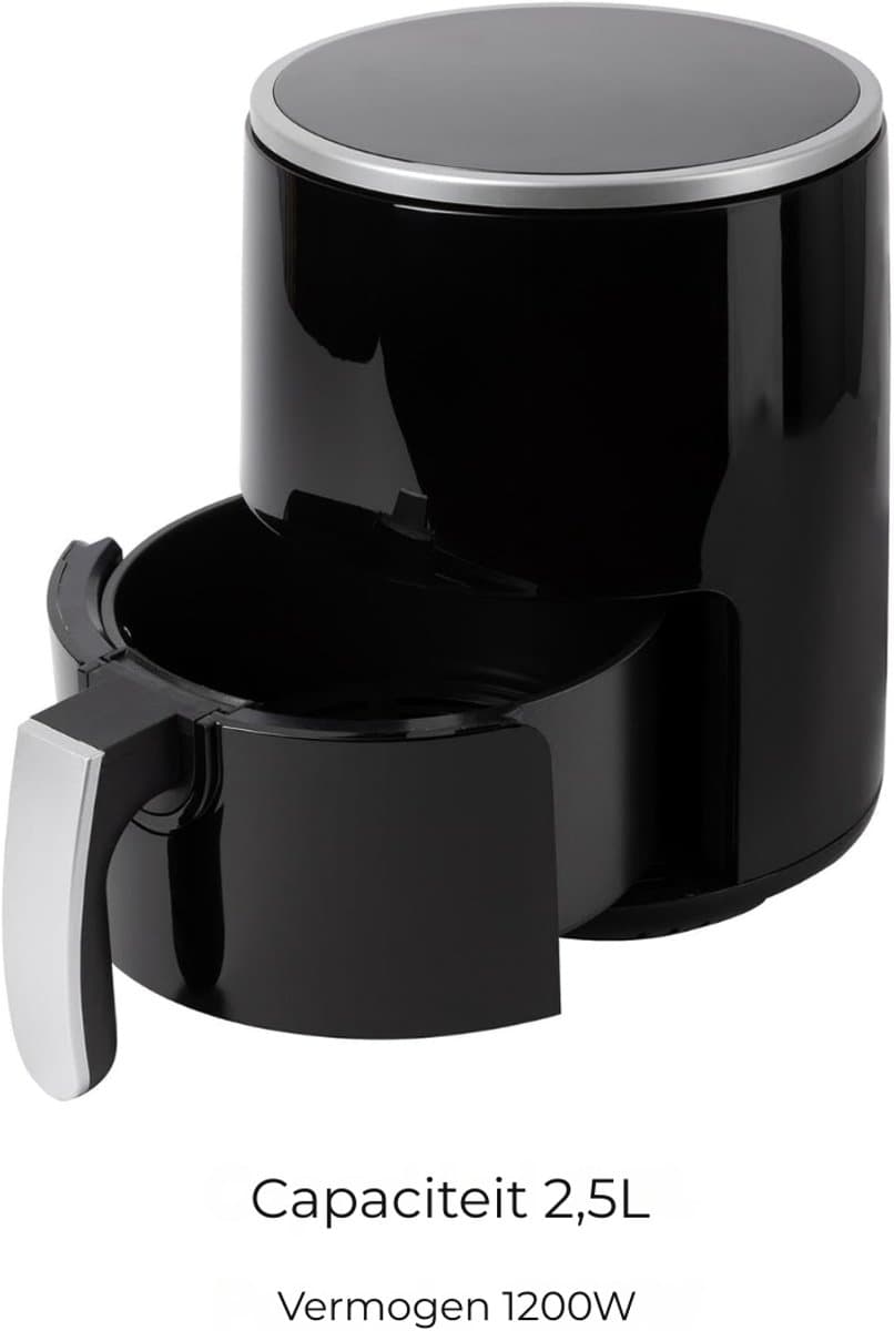 SCH® Mini airfryer - Airfryer - Airfryer klein - Zwart - 28cm x 22cm x 29cm — afbeelding 1