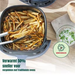SCH® Mini airfryer - Airfryer - Airfryer klein - Blauw - 23cm x 29cm x 30cm — thumbnail 6