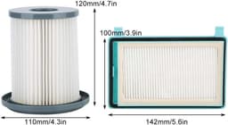 Filterelement tweedelige set - HEPA Filter - 1x voorfilter + 1 nafilter - geschikt voor Philips Performer Expert EasyClean FC8732、FC8733、FC8734、FC8736、FC8738、FC8740、FC8748 — thumbnail 6