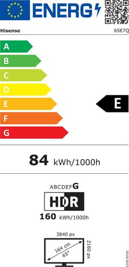 Hisense 65E7Q - 65 inch - 4K QLED - 2025 — thumbnail 12