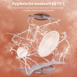 AIRMSEN Mini Vaatwasser - Vrijstaand - Watertank 5L - 9 Programma's - 4 Couverts - Compact (37x50 cm) - 24u Uitgestelde Start - Wit — thumbnail 9