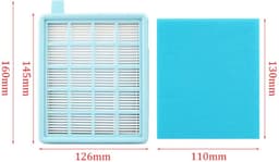 2x HEPA Filter Set geschikt voor Philips PowerPro Compact/Active Series Stofzuiger – Stofzuigerfilter Filterset Vervangingsset FC8058/01 — thumbnail 6