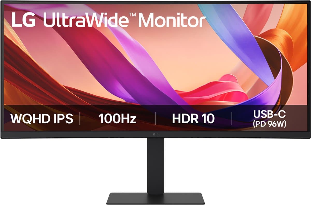 LG 34U650A-B - Utrawide QHD IPS Monitor - USB-C 96W - RJ45 - 100hz - 34 inch — afbeelding 1