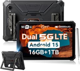 Blackview Active 12 Pro 5G Outdoor Tablet - 11 inch - 48 GB + 1 TB 30000 mAh 120 W snel opladen IP68 waterdicht 108 MP + 50 MP dual sim - zwart — thumbnail 1