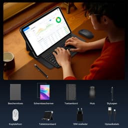 TABWEE Tablet - T60 Pro Tablet - 10000 mAh - 13.4 Inch FHD - 24GB RAM - 256GB ROM - Android 15 Tablet - SD 2TB - 5G WIFI - Grijs — thumbnail 8