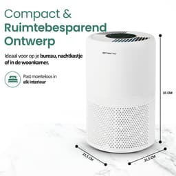 Emerio Luchtreiniger - 25m² - 52dB - HEPA 13 + Koolstof Filter - Ionisatie Functie - Luchtkwalititeitsindicator - met App - Timer Functie - Helpt tegen allergie & hooikoorts - AP-132324 Wit — thumbnail 7