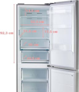 PRIMO PR183CIN Koelvriescombinatie - No Frost - 338L - Vrijstaande Koelkast - C - 35dB Stil - Inox — thumbnail 17