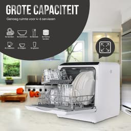 GudeaSmart® Mini Vaatwasser Incl. App – Afwasmachine – 5 Programma’s – 900 Watt – 42,5 x 42,8 x 45,8 cm - Wit — thumbnail 6