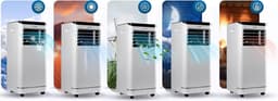 Mobiele airco 9000 BTU 4-in-1 met ventilator en ontvochtiger - Energiezuinig en slim — thumbnail 9