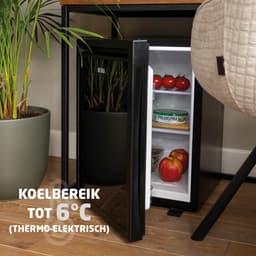 Mini Koelkast Vrijstaand 35 Liter – Tafelmodel Fridge met Instelbare Temperatuur – Minibar met Verstelbare Deurrichting – Zwart - BREND BR-2226 — thumbnail 9