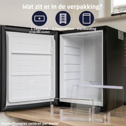 Mini Koelkast Vrijstaand 35 Liter – Tafelmodel Fridge met Instelbare Temperatuur – Minibar met Verstelbare Deurrichting – Zwart - BREND BR-2226 — thumbnail 3