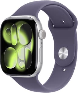 Apple Watch 11 - Wifi - 46mm - Zilverkleurig Aluminium Case with Purple Fog Sport Band - M/L — thumbnail 1