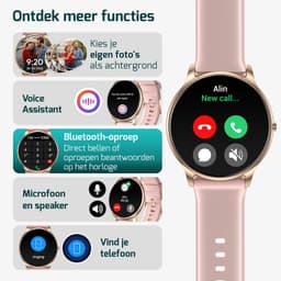 FITAGE Sporthorloge met GPS - Smartwatch Stappenteller Horloge - Activity Tracker - Smartwatches Heren, Dames & Kinderen - Roze — thumbnail 8