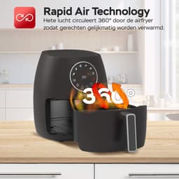 TurboTronic AF210 Digitale Airfryer - Heteluchtfriteuse - 3.5L - Zwart — thumbnail 5