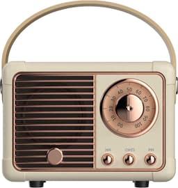 Retro bluetooth speaker - vintage decor - draagbare draadloze bluetooth speaker - Geel — thumbnail 1