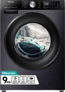 Hisense 3S Serie WF3S9043BB3 - Zwarte Wasmachine met Energielabel A -30% - 9kg - 72dB (A) - Steam Wash -1400 toeren - Power Wash 49' - ConnectLife - Inhoud Trommel 60 Liter — thumbnail 14