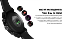 Smartwatch - GPS - Zwart - Inclusief 2 bandjes - Black Shark GS3 — thumbnail 12