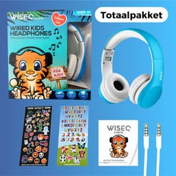 WiseQ Junior Kinderkoptelefoon met Draad – Koptelefoon Jongens – Koptelefoon Kind voor Tablet en School – Hoofdtelefoon met Kabel – 85 dB Volumebegrenzer – Opvouwbaar – Met Stickers – Blauw — thumbnail 10