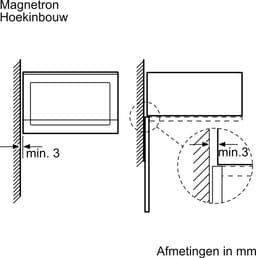 Bosch BFL523MB1F - Serie 4 - Inbouwmagnetron - 38x59 cm - 20 l - Zwart - Eenvoudig te reinigen met hydrolyse — thumbnail 2