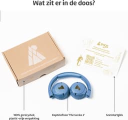 POGS - The Gecko 2 - Draadloze on-ear kinder koptelefoon - Bluetooth - Veilige volumebegrenzing - Duurzaam - Gratis app voor extra functies - rBlauw — thumbnail 9