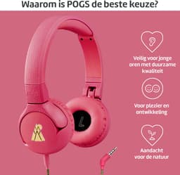 POGS - The Elephant 2 - Bedrade on-ear kinder koptelefoon - Veilige volumebegrenzing - Duurzaam - rRoze — thumbnail 6