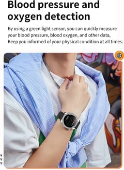 WizBay Premium Select® Smartwatch 1.52 Inch AMOLED - Bellen - Wireless Charging - Kompas - Hartslag O2 en Bloeddruk - Multi Sport - Zilver - Zwart Lederen Band extra Zwarte TPU Band — thumbnail 10