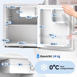 MKSS® Mini Koelkast - Minibar - Skincare Fridge - Wit — thumbnail 3