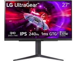LG UltraGear 27GR83Q-B - QHD IPS Gaming Monitor - HDMI 2.1 - 240hz - 1ms - 27 inch