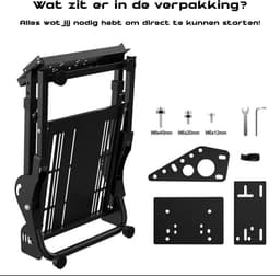 PXN - A10 - Wheel Stand Pro Versie - Racestuur standaard - Inklapbaar - Zwart - Geschikt voor Logitec - PXN - Fanatec - Thrustmaster - In Hoogte Verstelbaar — thumbnail 2