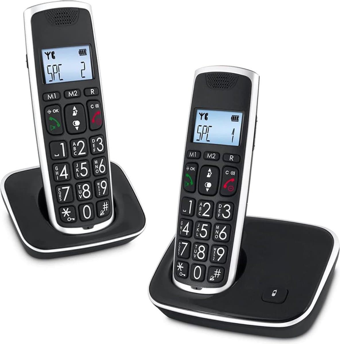 ApexArte® Huistelefoon - Senioren Telefoon Vaste Lijn - GSM - Zwart — afbeelding 1