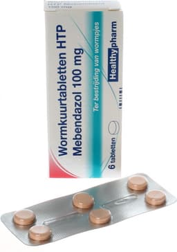 Healthypharm Wormkuurtabletten Mebendazol 100mg - 3 x 6 tabletten — thumbnail 4