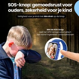 Protectly® GPS Horloge Kind Met Simkaart - 4G - SOS Knop - Smartwatch Kinderen - GPS Tracker Kind - Kinder Smartwatch - Videobellen - HD Camera - Whatsapp en SMS - Elke polsmaat - Incl. Simkaart — thumbnail 4