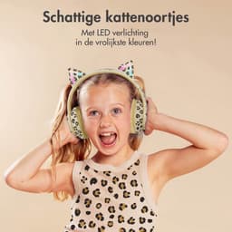 imoshion Kinder Koptelefoon Kattenoortjes - Bluetooth en Decibelbegrenzer - Draadloze Koptelefoon Kinderen — thumbnail 2