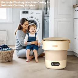 Mini Wasmachine met Centrifuge - Voor Kleine Wasgoed - Meerdere Programma's - — thumbnail 5