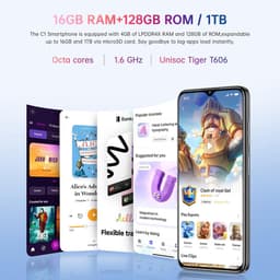 C1 Android 15 Smartphone 16GB+128GB 1TB Uitbreidbaar 6.52" HD+ 5150 mAh Dual 4G Simkaart — thumbnail 2