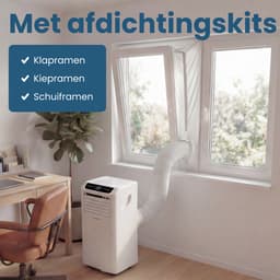 Auronic Mobiele Airco - 10.000 BTU - 4-in-1 - Airconditioning met 2 Raamafdichtingskits - Ventilator - Ontvochtiger - Tot 25m² - Wit — thumbnail 8