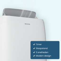 Auronic Mobiele Airco - 12.000 BTU - 4-in-1 - Airconditioning met 2 Raamafdichtingskits - Ventilator - Ontvochtiger - Tot 35m² - Wit — thumbnail 6