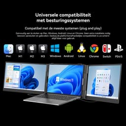 Blackview DCM8 15.3" Dubbele Draagbare Monitor – 100% sRGB – Extra Laptopscherm 13-17.3" – Uitbreidingsscherm – Plug & Play – Geschikt voor PC, Laptop, Xbox, PS3/4/5, Switch – Grijs — thumbnail 12
