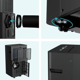 MOA Mobiele Airco - 12.000 BTU - 3-in-1 - Met Afstandbediening - Tot 35m² - Airconditioner met Ontvochtigingsfunctie - Raamafdichtingskit - Zwart — thumbnail 12