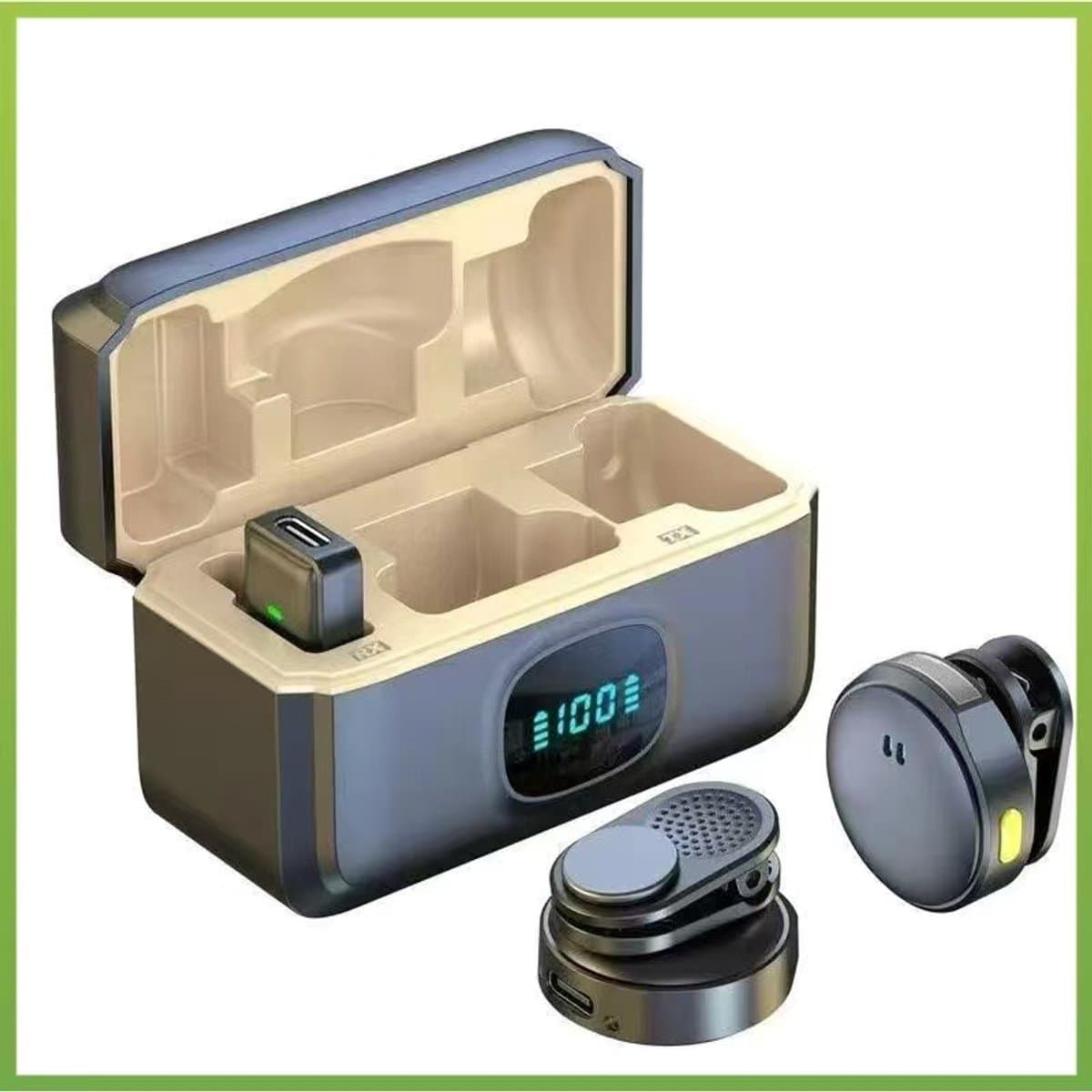 Draadloze Clip Microfoon | Mini Draadloze Microfoon, Ruisonderdrukkende Luidspreker, Draagbaar voor Zingen, Vlogging, Muziek, Filmen, Media, Sociale Livestreams — afbeelding 1