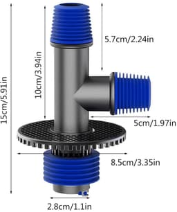 1 stuk - Afvoer adapter Handige Oplossing - wasmachine vloerafvoer beschermer - voor wasmachines, drogers, keukenwastafel, badkamer - voorkomt geur- en overstromingspreventie - 15×8.5cm - grijs — thumbnail 4